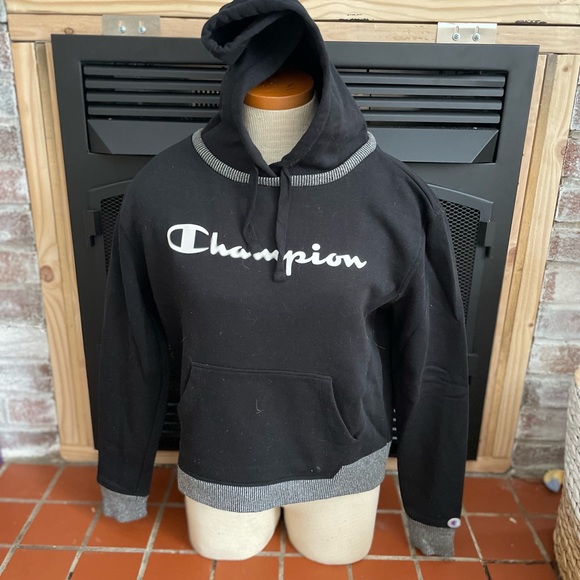 Champion Hooded Sweatshirt with sliver/black trim - Picture 4 of 4